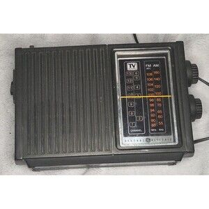 Vintage GE 2-Way Power Radio 7-2925A AM/FM TV Bands Non-Working Parts Repair